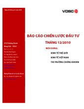 Đề tài Chiến lược đầu tư tháng 12/2010 - Kinh tế thế giới kinh tế Việt Nam thị trường chứng khoán