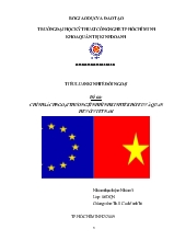 Đề tài Chính sách ngoại thương, tình hình kinh tế khối EU và quan hệ với Việt Nam