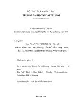 Đề tài Giải pháp phát triển kinh doanh bằng hình thức nhượng quyền mô hình hoạt động tại các doanh nghiệp nhượng quyền Việt Nam