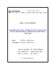 Đề tài Giải pháp quản lý rủi ro tín dụng tại ngân hàng thương mại cổ phần Sài Gòn Công Thương