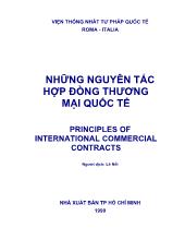 Đề tài Những Nguyên tắc hợp đồng thương mại quôc tế