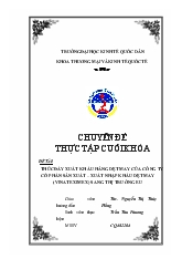 Đề tài Thúc đẩy xuất khẩu hàng dệt may của công ty cổ phần sản xuất - Xuất nhập khẩu dệt may (VINATEXIMEX) sang thị trường EU