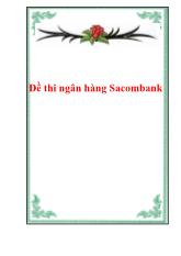 Đề thi ngân hàng Sacombank