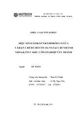 Khóa luận Một số giải pháp nhằm phòng ngừa và hạn chế rủi ro tín dụng tại ngân hàng nông nghiệp và phát triển nông thôn Chi nhánh Khu công nghiệp Tân Thành