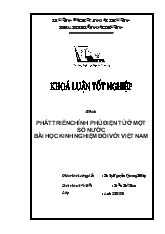Khóa luận Phát triển chính phủ điện tử ở một số nước bài học kinh nghiệm đối với Việt Nam