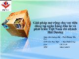 Luận văn Một số giải pháp nhằm mở rộng cho vay tiêu dùng tại ngân hàng đầu tư và phát triển Việt Nam chi nhánh Hải Dương