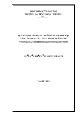 Luận văn Quản trị nợ xấu trong ngân hàng thương mại thực trạng và giải pháp trong ngân hàng thương mại cổ phần ngoại thương Việt Nam
