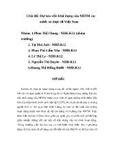Tiểu luận Dự báo vốn khả dụng của ngân hàng thương mại các nước và thực tế Việt Nam