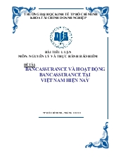 Bảo hiểm: Bancassurance và hoạt động bancassurance tại Việt Nam hiện nay 2012