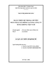 Đề tài Hoàn thiện hệ thống chỉ tiêu phân tích tài chính tại Tổng công ty Hàng không Việt Nam