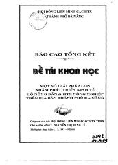 Đề tài Một số giải pháp lớn nhằm phát triển kinh tế hộ nông dân và hợp tác xã nông nghiệp trên địa bàn thành phố Đà Nẵng