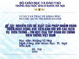 Đề tài Nghiên cứu đề xuất giải pháp nhằm hoàn thiện hoạt động xúc tiến bán đối với các dịch vụ viễn thông - Tin học của tập đoàn bưu chính viễn thông Việt Nam