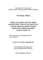 Đề tài Những giải pháp chủ yếu nhằm chuyển tổng công ty xây dựng số 1 thằng tập đoàn kinh tế trong tiến trình hội nhập quốc tế