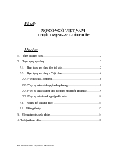 Đề tài Nợ công ở Việt Nam - Thực trạng và giải pháp