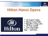 Đề tài Phân tích chiến lược kinh doanh của Hilton Hanoi Opera
