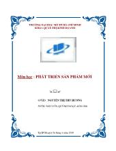 Đề tài Phát triển sản phẩm mới: Dịch vụ bảo mẫu chuyên nghiệp mới thảo nguyên