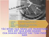 Đề tài Tác động của Marketing đến kết quả kinh doanh của doanh nghiệp các tỉnh phía Nam