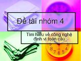 Đề tài Tìm hiểu về công nghệ định vị toàn cầu