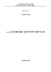 Đề tài Vấn đề độc quyền ở Việt Nam