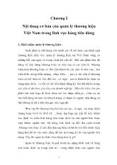 Đồ án Nội dung cơ bản của quản lý thương hiệu Việt Nam trong lĩnh vực hàng tiêu dùng