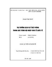 Luận án Thị trường dịch vụ ở Hải Phòng trong quá trình hội nhập kinh tế quốc tế