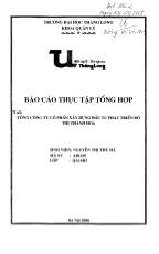 Báo cáo Thực tập tại công ty cổ phần xây dựng đầu tư phát triển đô thị Thanh Hóa
