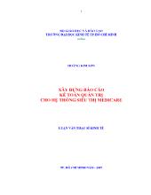 Báo cáo Xây dựng kế toán quản trị cho hệ thống siêu thị MEDICARE