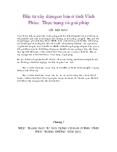 Đề tài Đầu tư xây dựng cơ bản ở tỉnh Vĩnh Phúc: Thực trạng và giải pháp