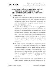 Đề tài Nghiên cứu và phát triển mô hình nhượng quyền thương mại của Cartridge World (Việt Nam)