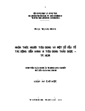 Đề tài Nhận thức người tiêu dùng và một số yếu tố tác động đến hành vi tiêu dùng thảo dược – TP Hồ Chí Minh