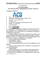 Đề tài Phân tích chiến lược Ngân hàng thương mại cổ phần Á Châu (ACB)