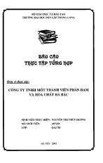 Đề tài Thực tập tại Công ty TNHH 1 thành viên phân đạm và hóa chất Hà Bắc