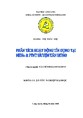 Khóa luận Phân tích hoạt động tín dụng tại ngân hàng nông nghiệp và phát triển nông thôn Huyện Tân Hồng