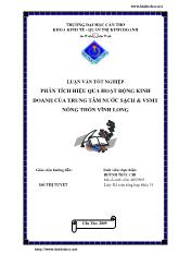 Luận văn Phân tích hiệu quả hoạt động kinh doanh của trung tâm nước sạch và vệ sinh môi trường nông thôn Vĩnh Long