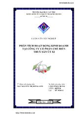 Luận văn Phân tích kết quả hoạt động kinh doanh tại công ty cổ phần chế biến thủy sản út xi