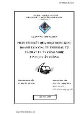 Luận văn Phân tích kết quả hoạt động kinh doanh tại Công ty TNHH Cát Tường