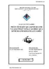 Luận văn Phân tích kết quả kinh doanh và giải pháp nâng cao hiệu quả kinh doanh khách san SAĐÉC