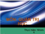 Bài tập thảo luận: Quản trị học