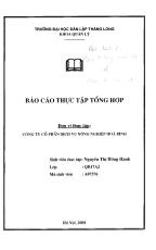 Báo cáo Thực tập tại công ty cổ phần Dịch vụ Nông nghiệp Hòa Bình