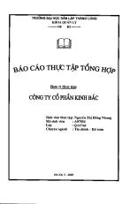 Báo cáo Thực tập tại công ty cổ phần Kinh Bắc
