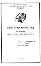 Báo cáo Thực tập tại Công ty TNHH Vải giầy Thành Cường