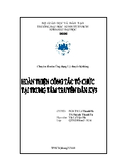 Đề tài Hoàn thiện công tác tổ chức tại trung tâm truyền dẫn KV3