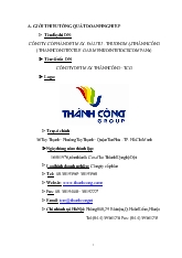 Đề tài Phân tích chiến lược kinh doanh Công ty cổ phần dệt may - Đầu tư - thương mại Thành Công