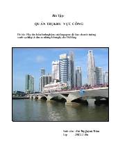 Đề tài Quản trị khu vực công: Hãy tìm hiểu kinh nghiệm của Singapore để làm cho môi trường xanh sạch đẹp và đưa ra những kiến nghị cho Đà Nẵng