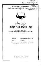 Đề tài Thực trạng hoạt động sản xuất kinh doanh của chi nhánh công ty TNHH Bảo Lâm
