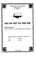 Đề tài Thực trạng hoạt động sản xuất kinh doanh của Công ty cổ phần và phát triển nhà Hà Nội Số 15