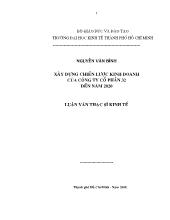 Đề tài Xây dựng chiến lược kinh doanh của Công ty cổ phần 32 đến năm 2020