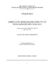 Đồ án Chiến lược kinh doanh của công ty cổ phần Kinh Đô đến năm 2015
