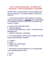 100 câu hỏi trắc nghiệm về nhân sự