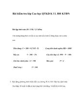 Bài kiểm tra lớp cao học quản trị kinh doanh